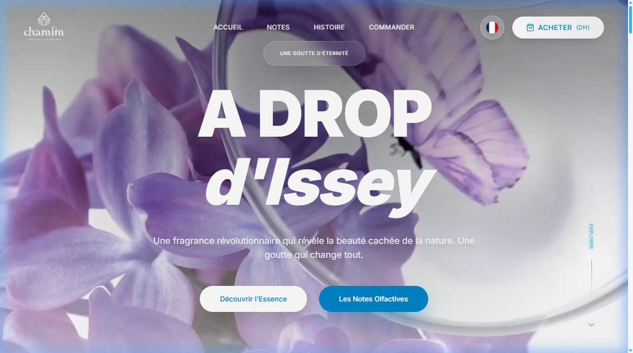 Adrop — Perfume Landing Page